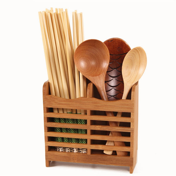 Wood Spoon Chopsticks Storage