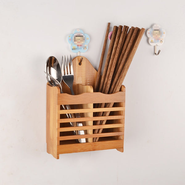 Wood Spoon Chopsticks Storage